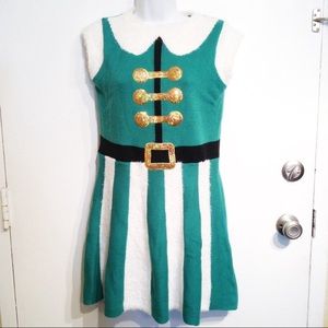 Elf Costume Tacky Christmas Sweater Dress